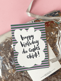 "Happy birthday chick" - Typografie-Karte