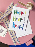 Postkarte "Hurra hurra" - Typografie-Karte für Freund:innen & Familie