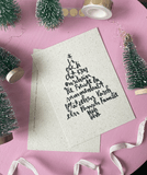 Postkarte "Weihnachtsbaum" Weihnachtskarte - Brush Lettering