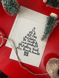 Postkarte "Weihnachtsbaum" Weihnachtskarte - Brush Lettering