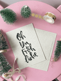 Postkarte "Oh Du Fröhliche" Weihnachtskarte - Brush Lettering