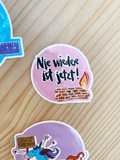 Sticker gegen rechts (4er Set) - brushmeetspaper