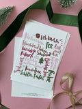 Postkarte "Weihnachtsworte" Weihnachtskarte - Brush Lettering