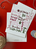 Postkarte "Weihnachtsworte" Weihnachtskarte - Brush Lettering