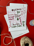 Postkarte "Weihnachtsworte" Weihnachtskarte - Brush Lettering